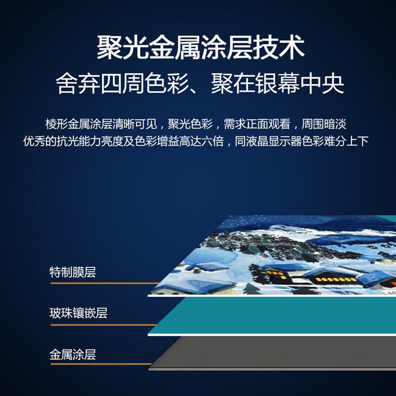 雄爵抗光投影幕布100寸120寸家用支架壁挂幕简易幕家用落地支架3D