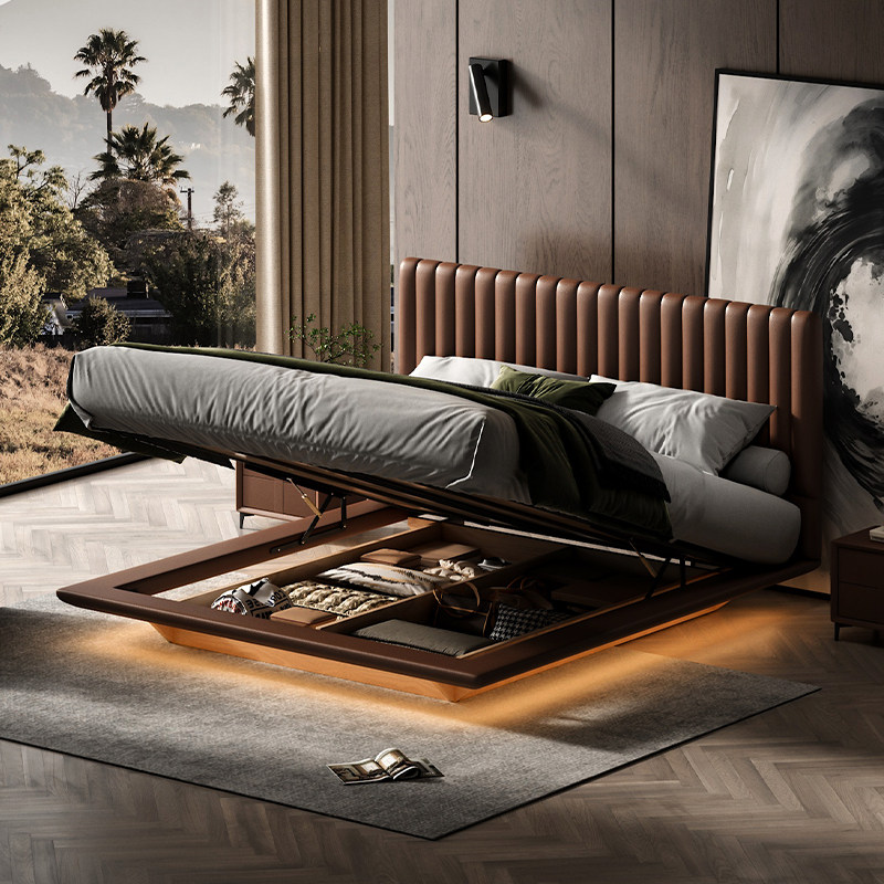 华意空间薄床头意式轻奢