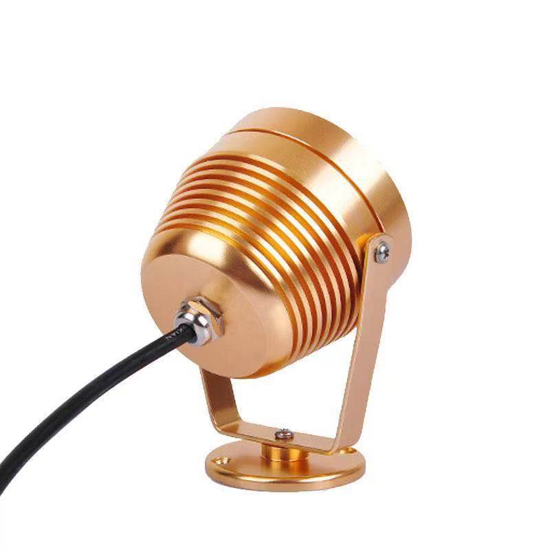 LED3W水下5w6W户外防水水池投射灯12V潜水鱼池鱼缸喷泉灯水底灯