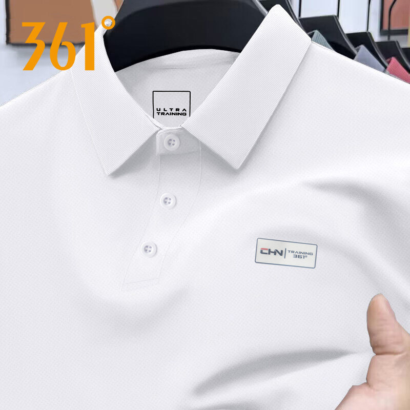361度POLO衫男士夏季健身男装翻领短袖商务冰丝男上衣552524009A
