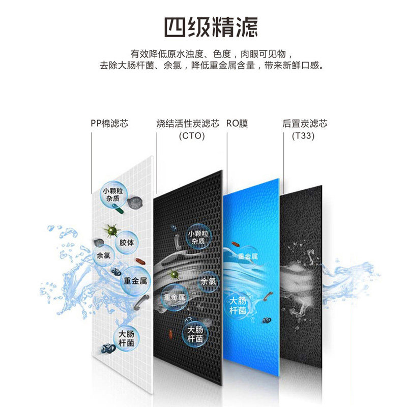 灏钻净水器家用直饮加热一体机立式反渗透净水机商用过滤净饮水机