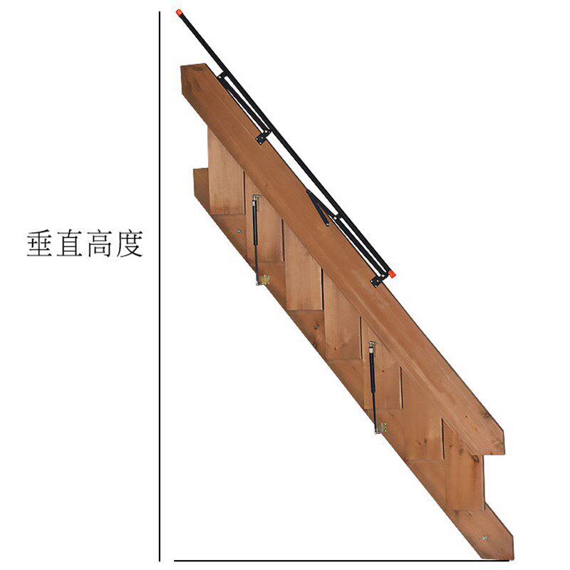简约家用实木登高梯靠墙折叠梯可移动直梯防滑多用定制实木阁楼梯