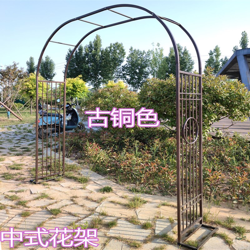 网红绿植花架户外爬藤架中式花架铁艺拱门绿萝植物架花卉花架新款