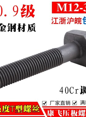 康飞 10.9级t型螺丝/冲床/铣床/加工中心/模具压板T形螺栓/M12-30