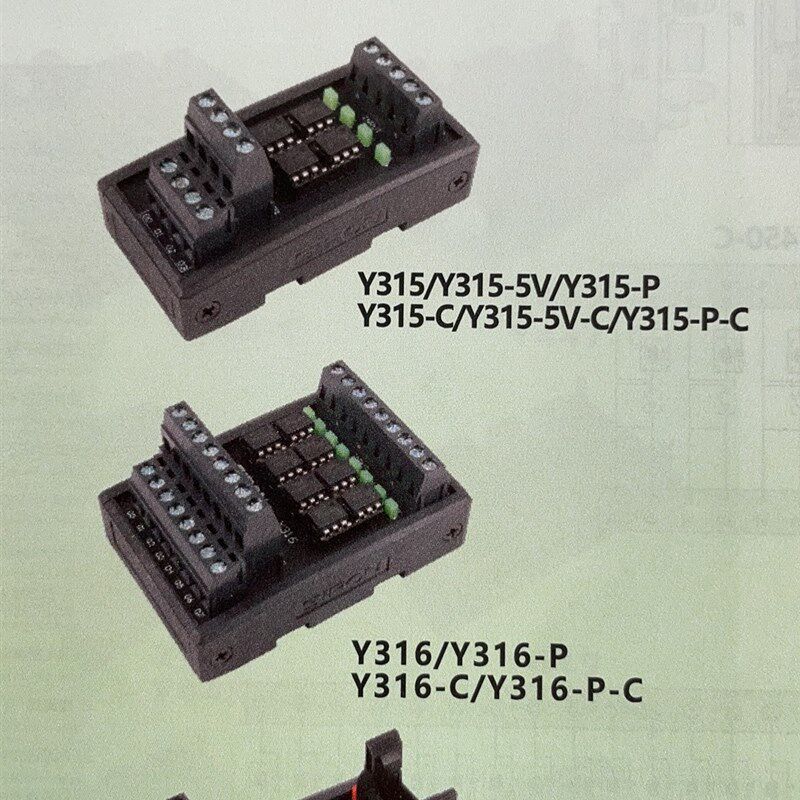 胜蓝光耦隔离型8位Y316-P直流固态继电器模块24V 4位Y315-5V/Y317