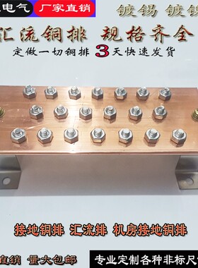 地排铜排 汇流铜排 等电位接地铜排 汇流排接线端子 机房接地铜排