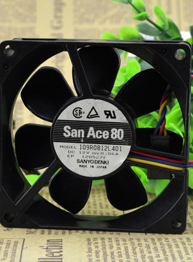 山洋 8厘米 机箱风扇 8025 12V 0.06A 超静音 109r0812l401