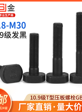 10.9级T型螺丝T形螺栓螺杆槽用模具压板螺丝GB37M18M20-M30