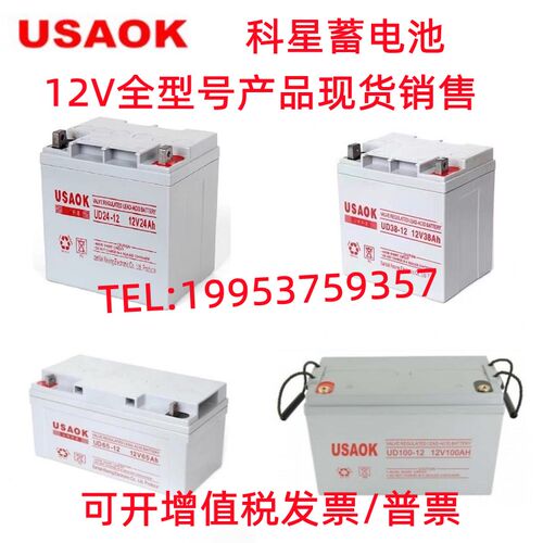 科星USAOK蓄电池 UD/12V24AH38AH65AH100AH120AH UPS/EPS消防应急