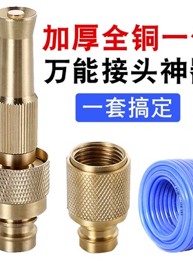 全铜高压直喷水枪多功能园林花洒家用洗车喷头可调节的汽车冲洗器
