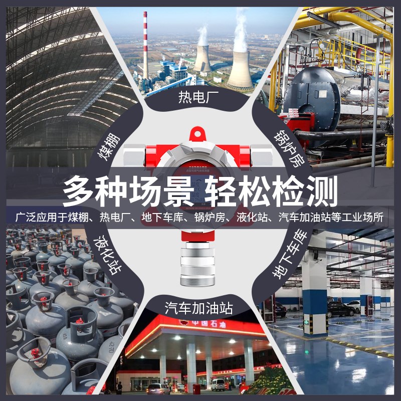 工业烟雾报警器一氧化碳烟气浓度探测检测仪CO煤棚热电厂地下车库
