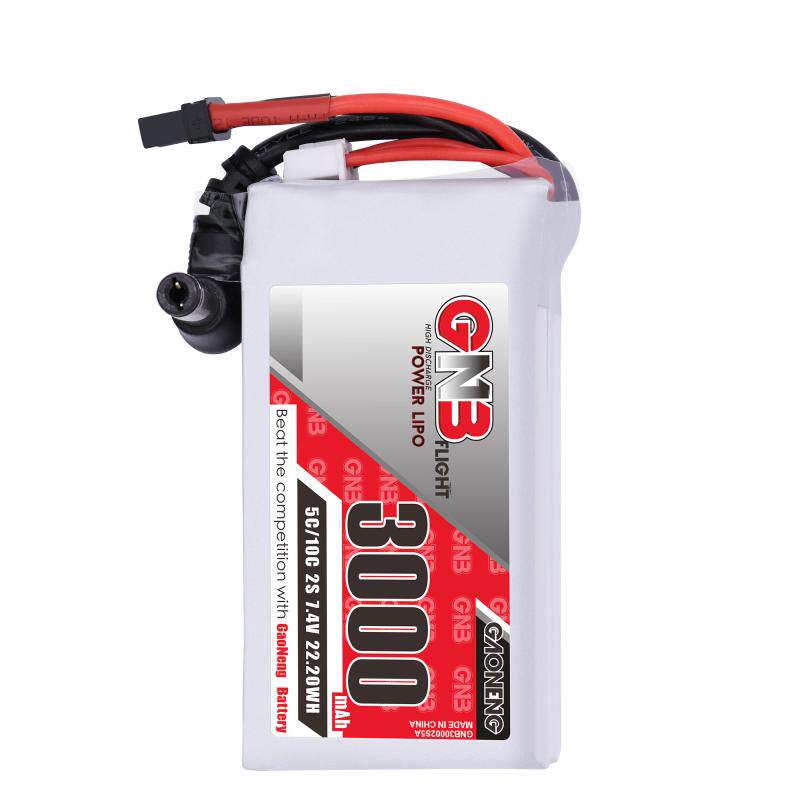 GNB高能 3000mah 2S 7.4V 5C SKYZONE肥鲨FPV眼镜锂电池带XT60头