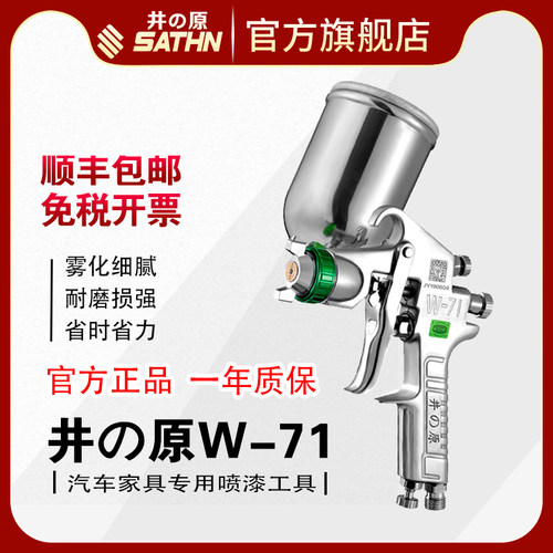 井原W-71喷枪喷漆高雾化汽车喷漆枪w-77气动油漆喷枪家用喷漆神器