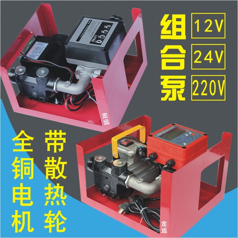 12V24V220V计量加油泵全自动柴油加油机加油泵总成柴油计量泵简易