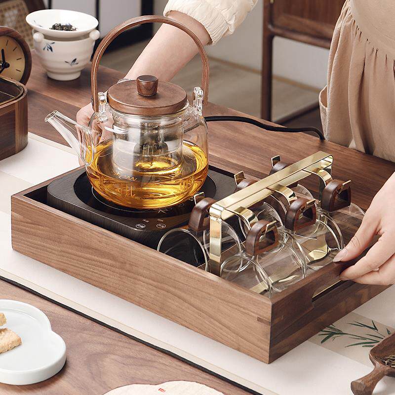 煮茶壶茶具套装2025新款烧茶壶电热煮茶一体电陶炉玻璃泡茶具家用