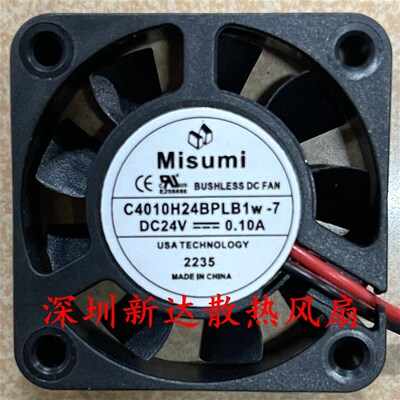 MISUMI米思米 C4010H24BPLB-7 24V 0.10A 4CM 4010 散热风扇