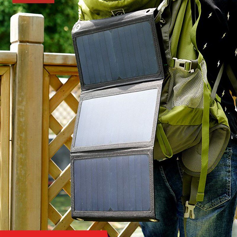 太阳能发电板手机充电用户外便携式折叠包usb器5v 输出移动电旅行
