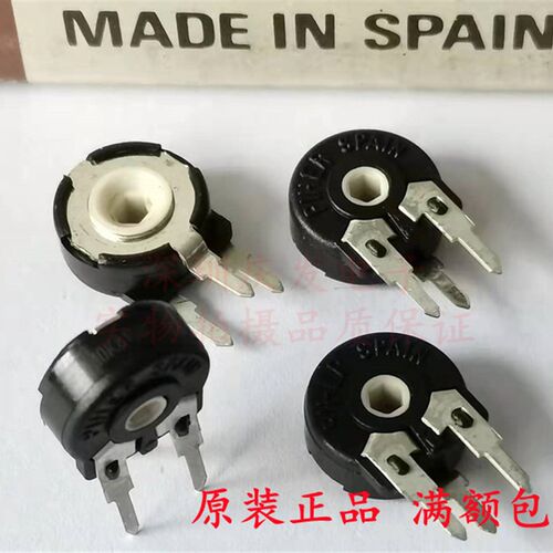 进口西班牙PIHER 电位器可调电阻10K直径10MM立式3脚六角孔PT10MH
