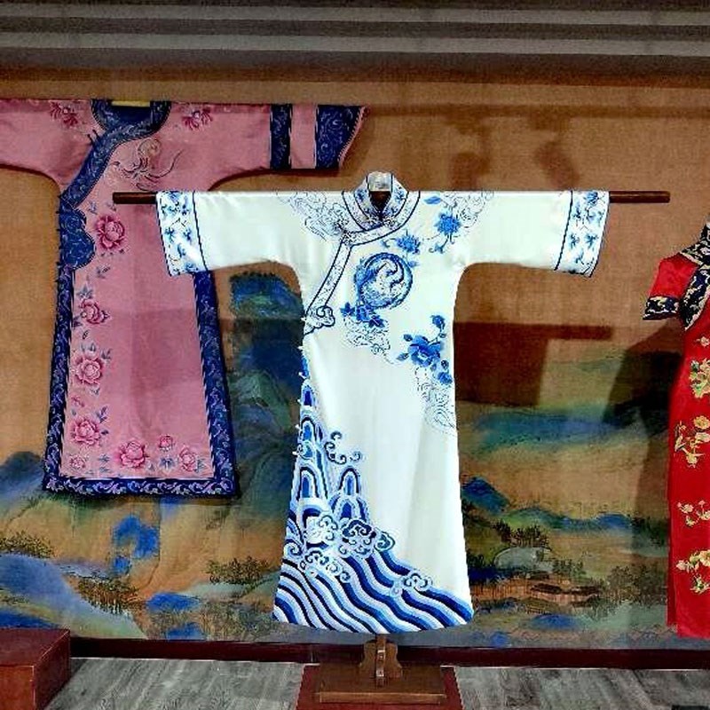 旗袍展示架汉服挂衣架实木落架新中式衣帽架T型仿古唐装禅意中岛