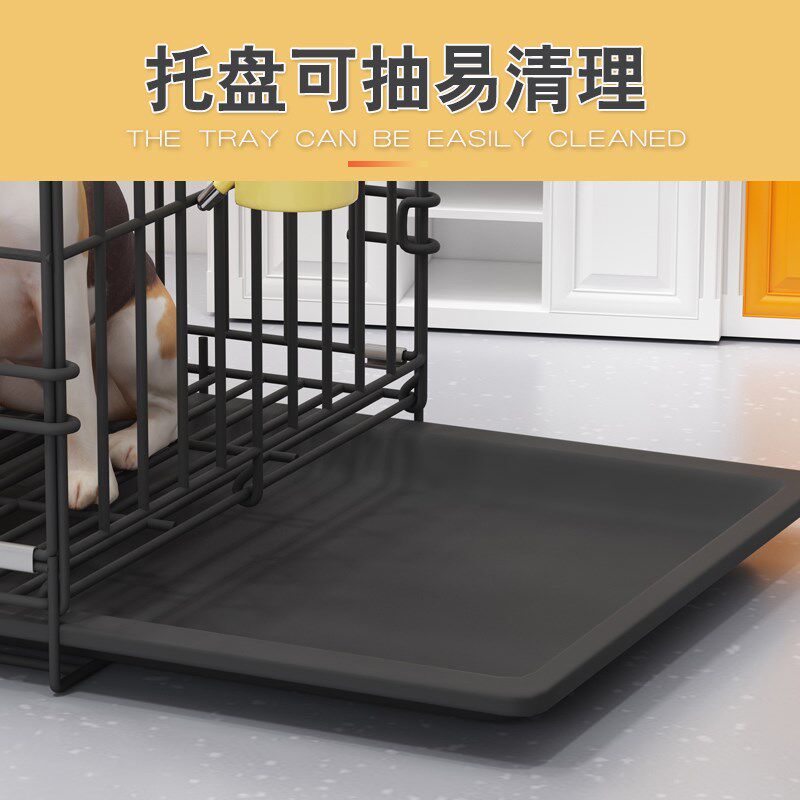 狗笼子加粗狗笼带厕所小型犬中型犬室内家用宠物狗窝便携式免安装