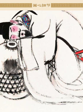 李白醉酒将进酒画像 金龟换酒图卷轴挂画 书房酒楼装饰画定制订做