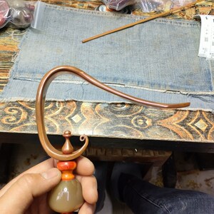 陈记手工紫铜钩 画眉笼钩 川派钩子 鹅蛋形 三匹笼川笼广笼能配