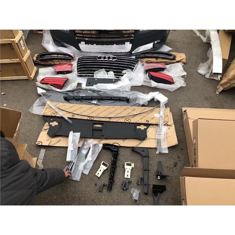 奥迪A8L D4升级D4PA全套包围,包含前杠中网后杠大灯尾灯