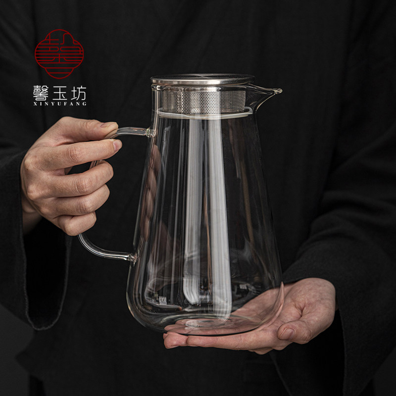 耐高温玻璃壶过滤一体大容量泡茶壶客厅餐厅冷水壶水杯套装煮茶壶