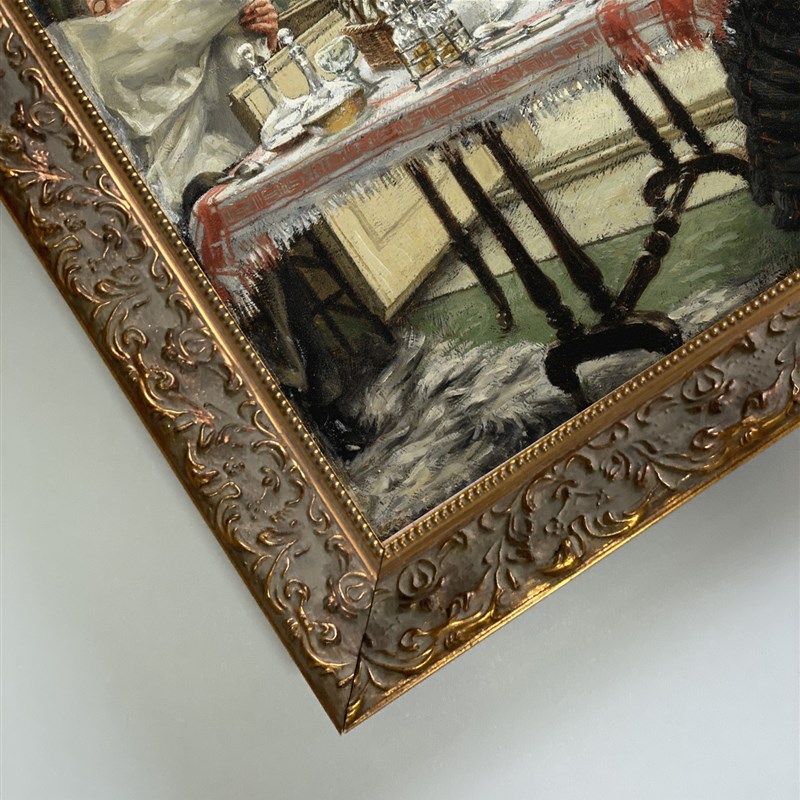 链条画法式复古轻奢vintage优雅宫廷装饰画餐厅卧室静物植物挂画