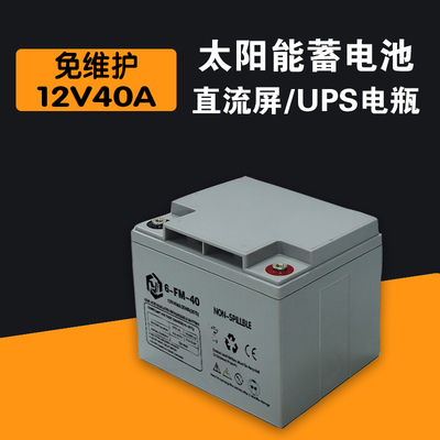 12v40AH免维护蓄电池 直流屏太阳能路灯电瓶 UPS EPS电源12V电池