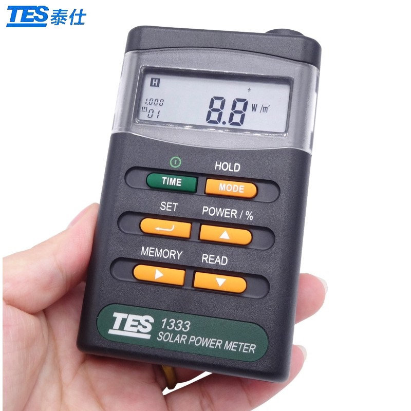 台湾泰仕TES1333太阳能功率计辐照仪光强度仪光功率计TES1333R