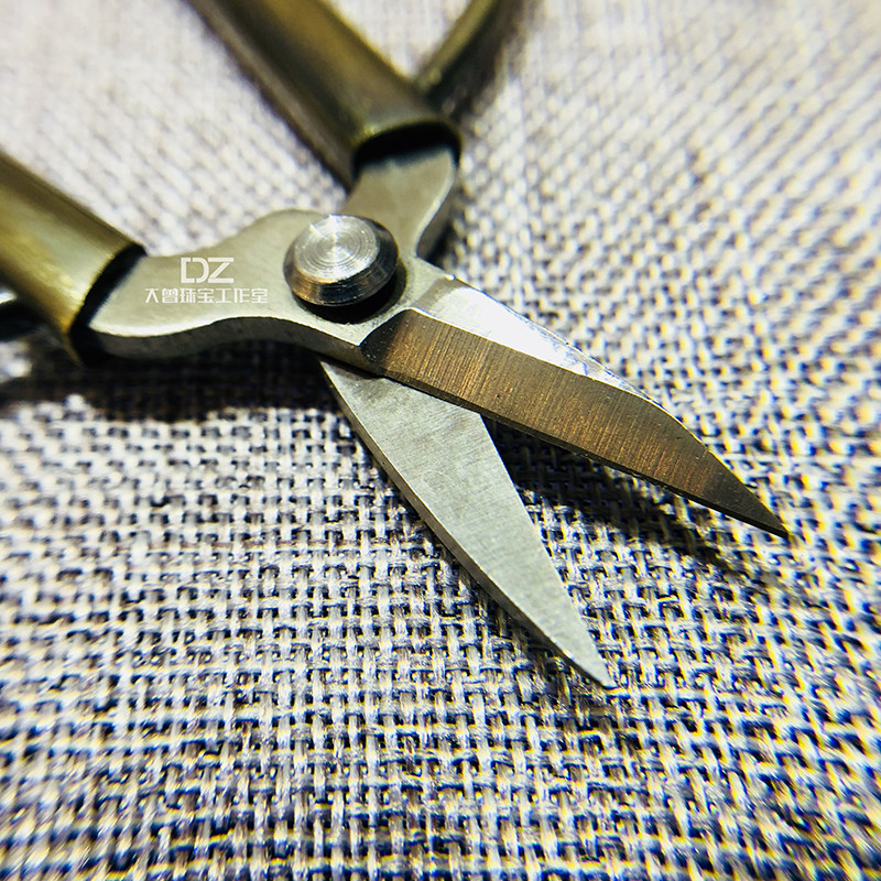 珐琅专用尖嘴剪刀  金工银丝银箔 景泰蓝掐丝专用 掐丝工具