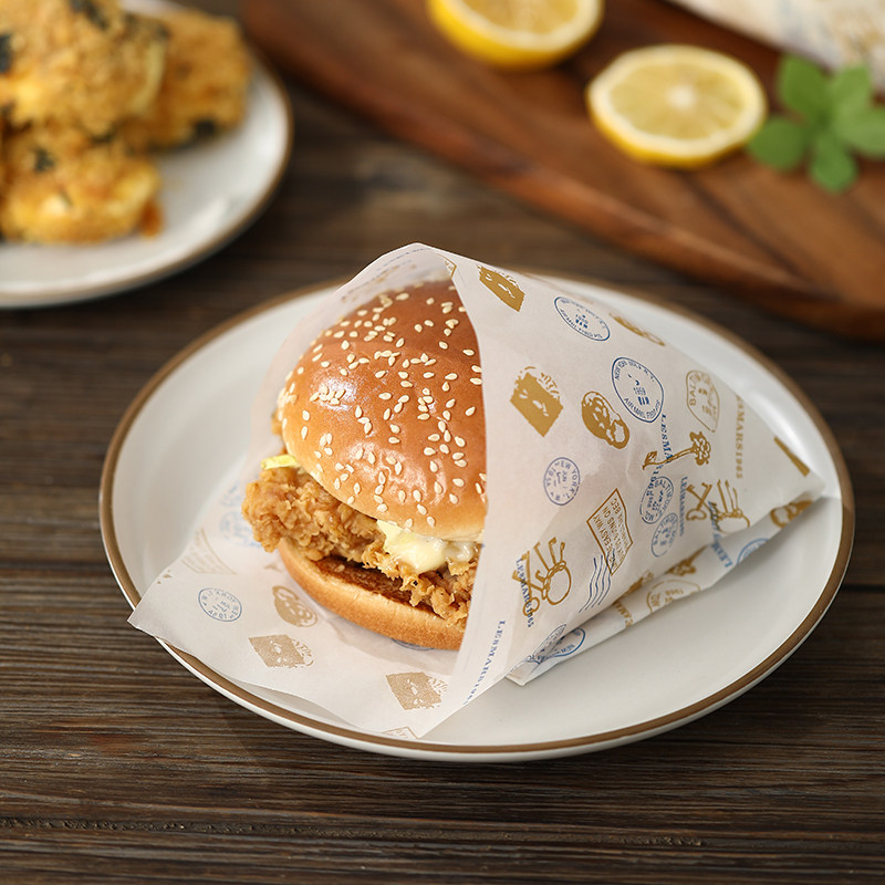 日式三明治汉堡纸面包蛋糕垫纸糖果饼干纸饭团芝士纸卷饼烘焙油纸