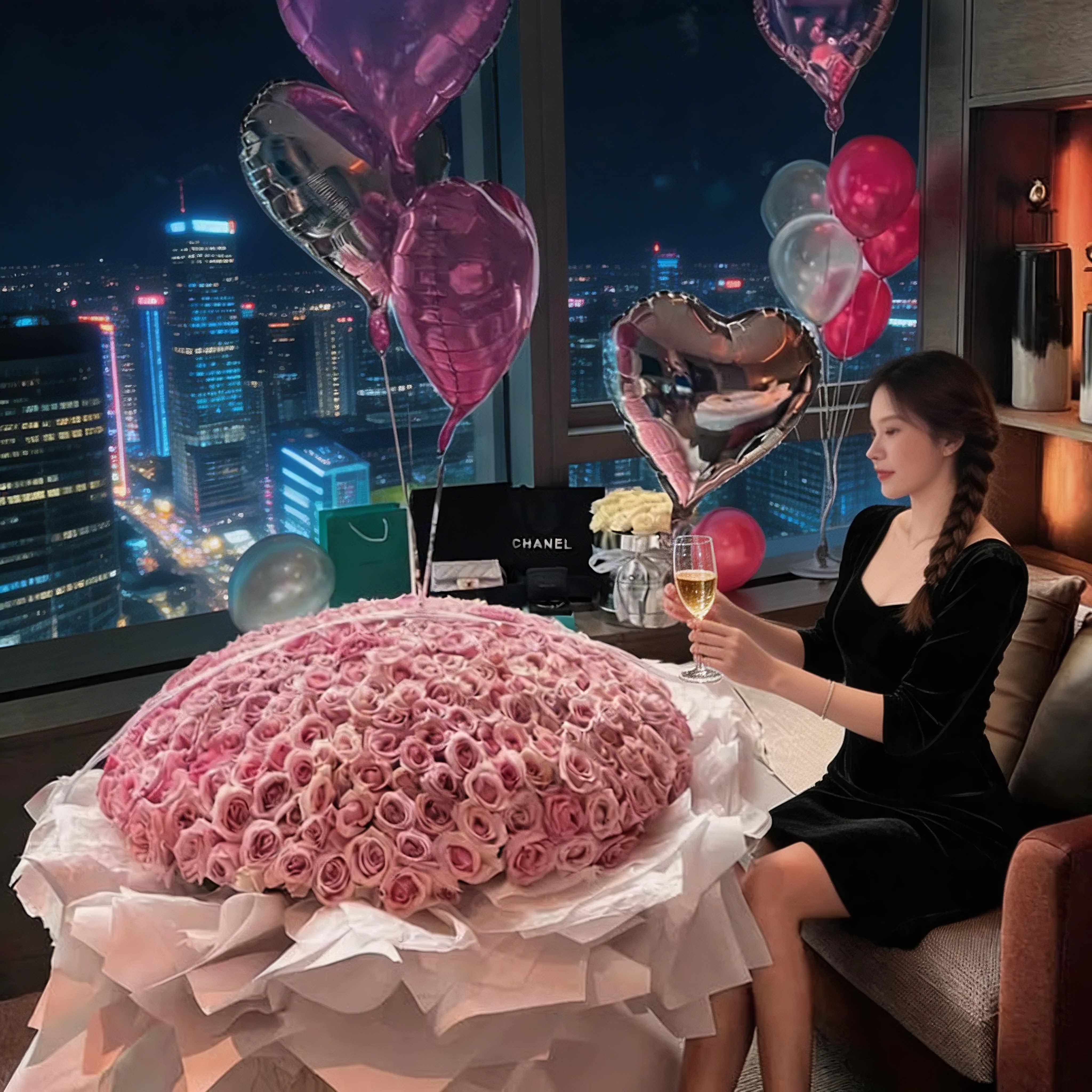 999/199/99朵玫瑰花束鲜花全国同城速递订婚生日礼物上海北京配送