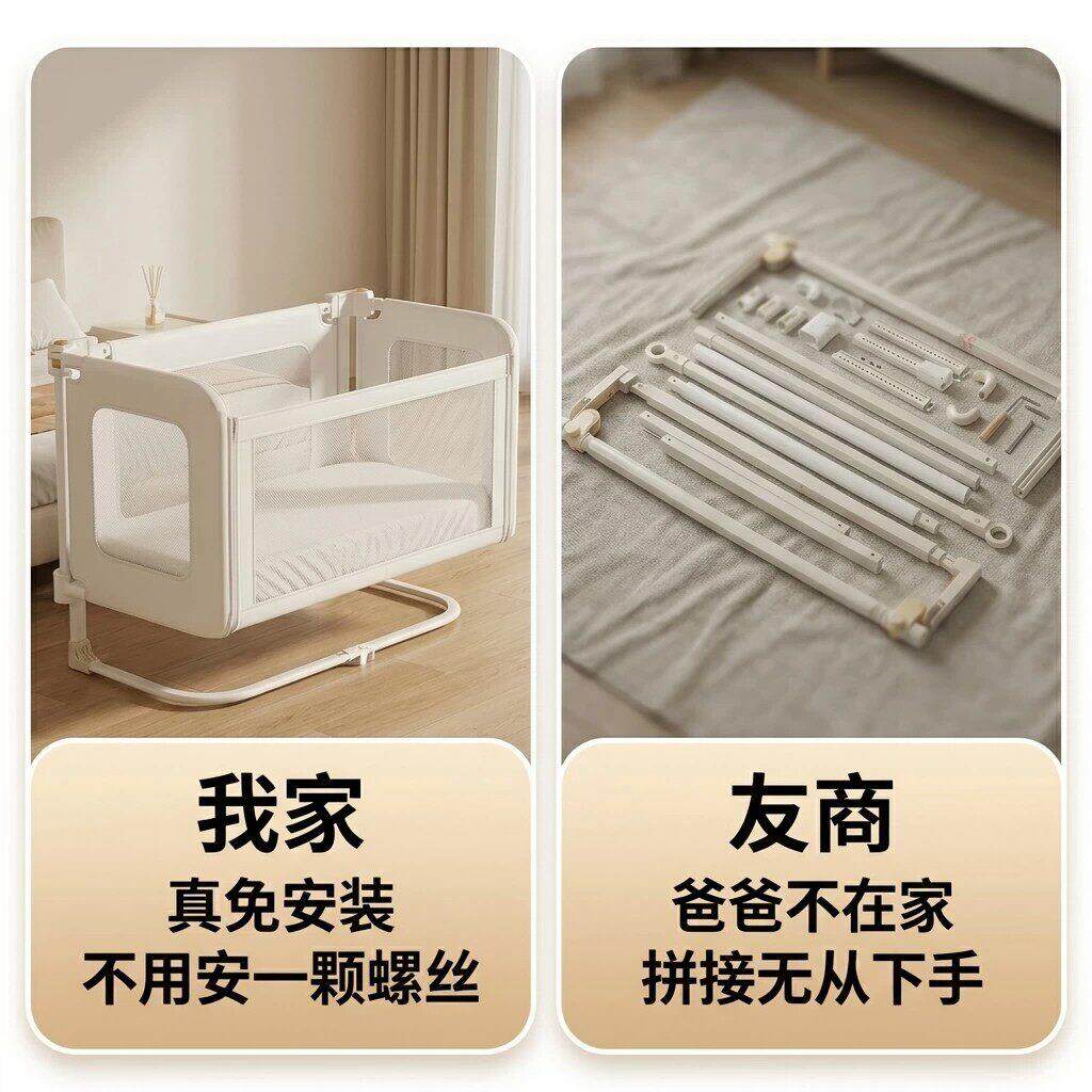 HAUHO床上围身栏婴儿A防独立压宝宝HPZ床中床便捷护栏贴哺乳哄睡