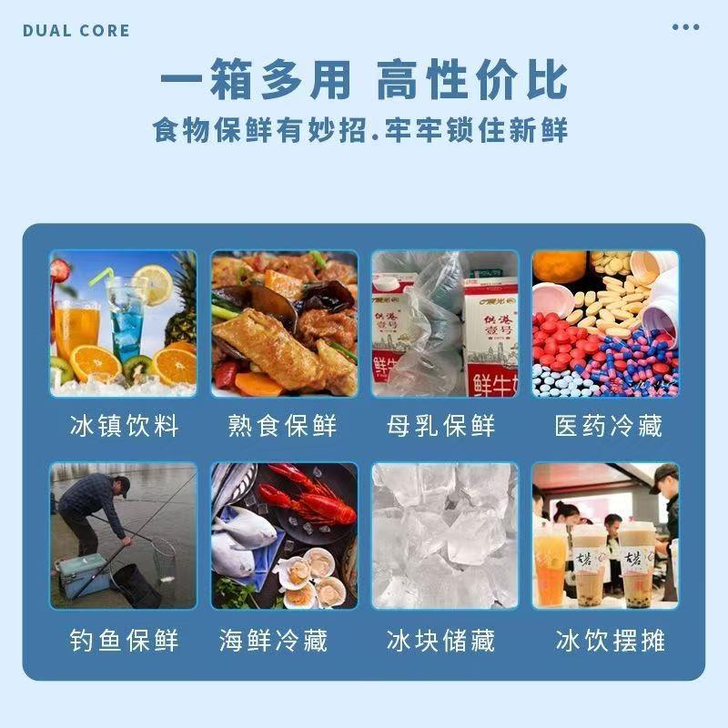 户外摆地摊商用保温箱透明翻盖冰粉芋泥冰水果捞配料盒快餐保温盒