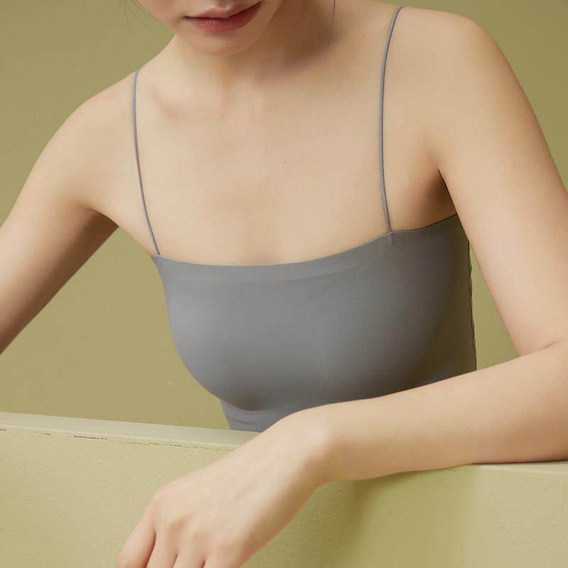 美背衣女款夏季薄无痕一片内式抹垫胸小吊带肩带胸打底外穿X21105