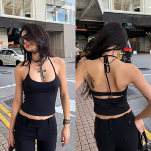 收腰黑色背心 挂脖托胸 ICVIBE Air基础系列·分层设计