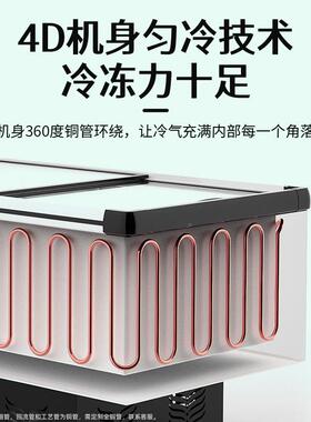 容冰客商用卧式岛柜超市冷藏柜大加深款长量冷冻展示智智能玻璃冰