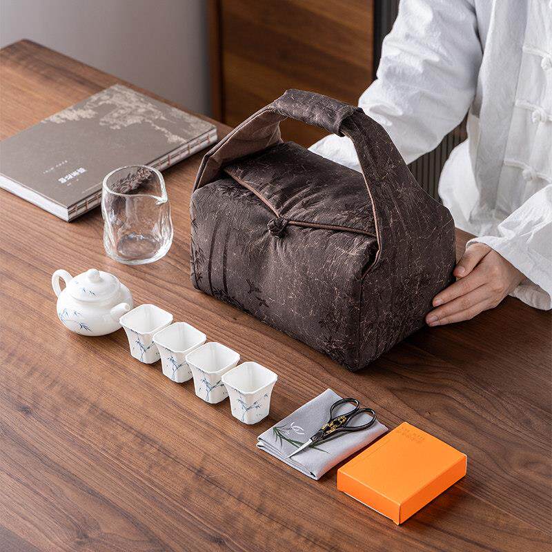 云纱外包旅行茶出具礼盒收纳包茶布杯茶壶归隐茶具户布袋艺包外携
