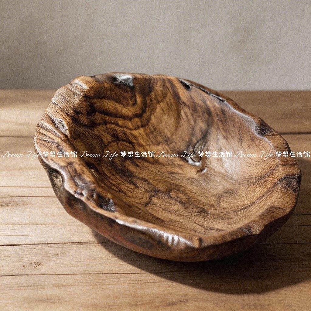 不规则实木艺果盘佛手柑盘子SLB手工术茶几民茶桌宿侘风寂摆件托