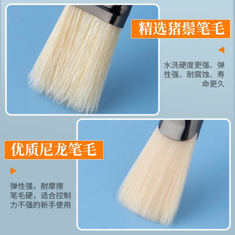 凤凰画材尼龙画笔丙烯水粉水彩笔鸭舌型油画笔美术生专用手绘画长