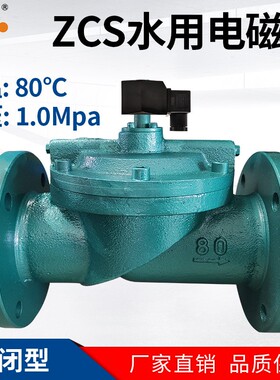 铸铁法兰电磁控制阀220V24V水阀水用取水灌溉设备电动阀门DN80100