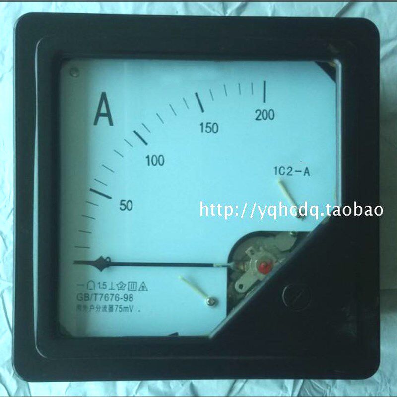 指针式直流电流表1C2-A 5A 10A 15A 500A 200A100A 尺寸160*160mm