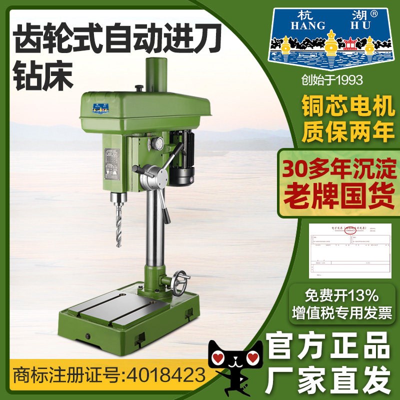 杭湖齿轮式自动进刀钻床ZB4125 大功率工业级钻攻两用机床ZBS4125