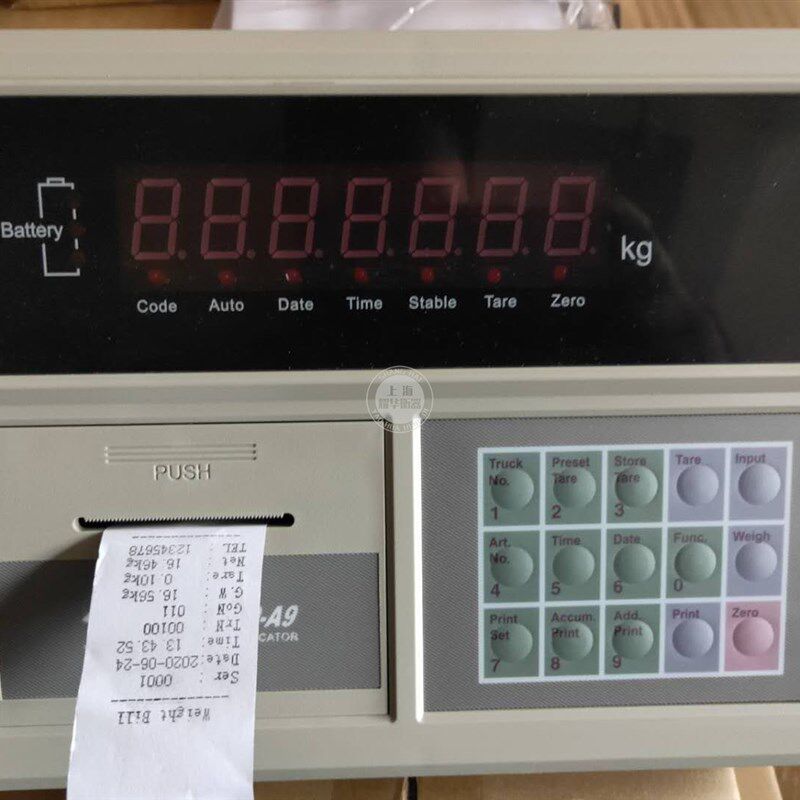 上海耀华电子秤打印称重磅单显示器英文外贸版地磅仪表XK3190A9+P