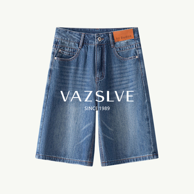 【VAZSLVE/全新奢品】捡漏五分牛仔裤薄款2026新款宽松阔腿裤9666