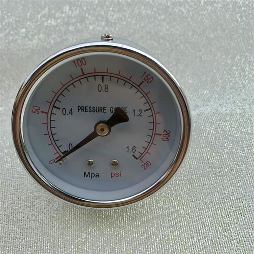 轴向压力表 螺纹直径21mm G1/2 四分 DN15 外壳61mm 压力1.6mpa
