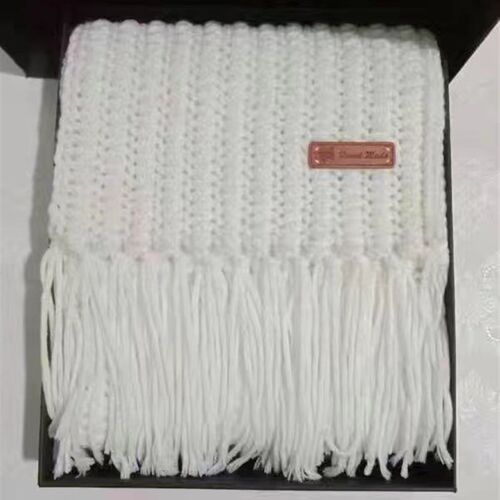 纯手工编织围巾成品一往情深款毛线编织成品现货T围巾定制logo