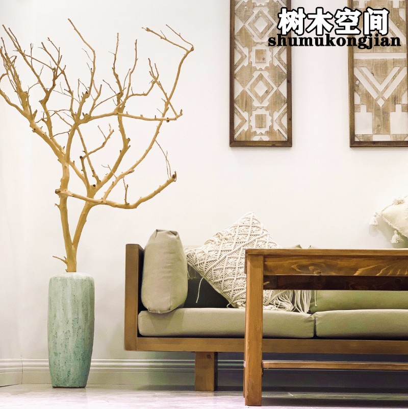 天然干树枝带分枝装饰树干枯枝室内天花板挂灯插花V挂件 舞台摆件
